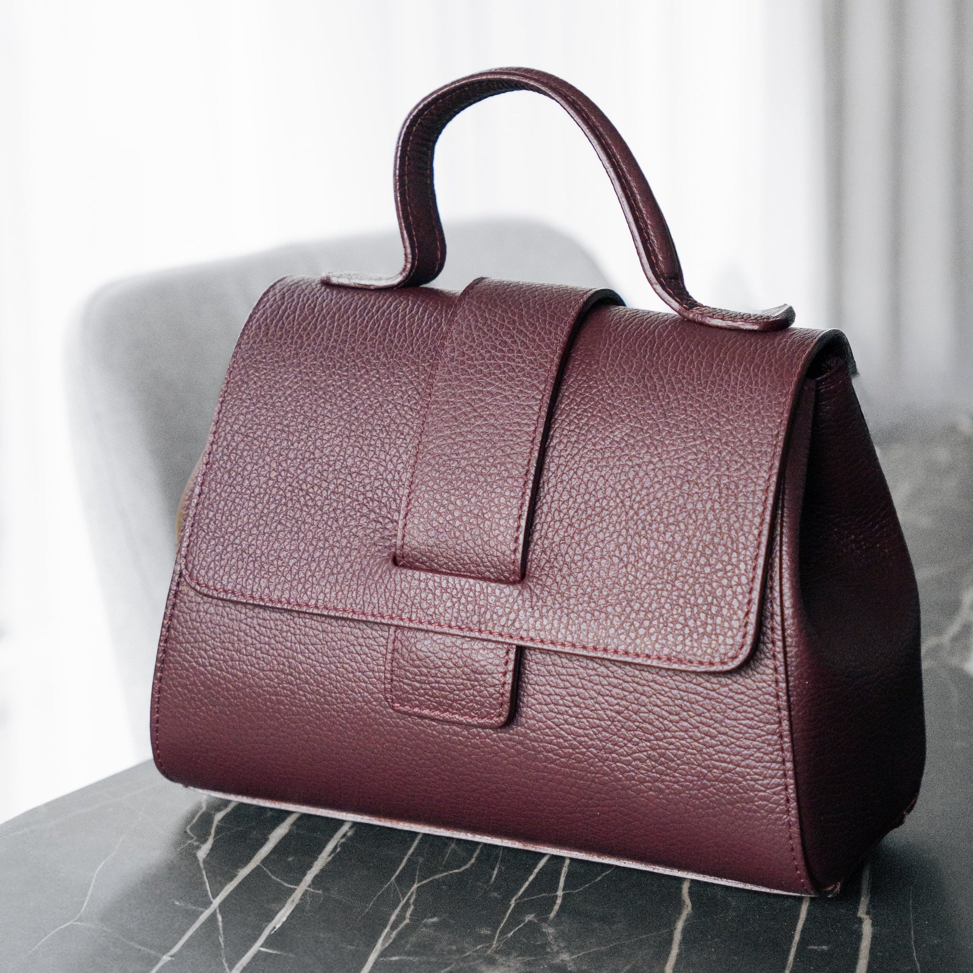 oxblood grace bag